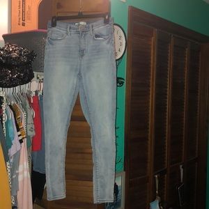 High-rise ankle jeggings